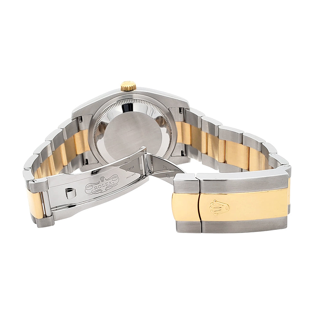 Rolex Datejust 36mm Slate Roman 2-Tone Yellow Gold/Steel Oyster Watch 116233 Box/Papers/Tag