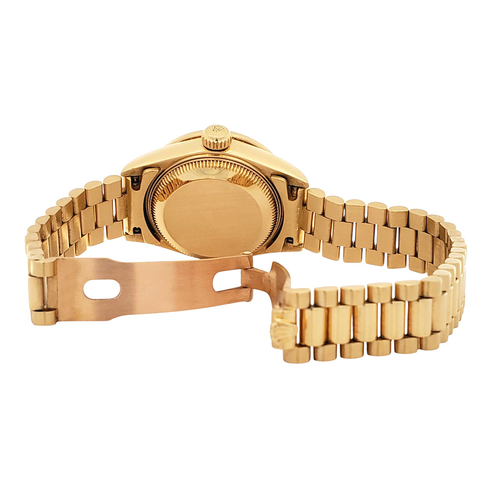 1995 Rolex President Datejust 69138 26mm Factory Champagne Diamond Dial/Bezel Yellow Gold Watch Papers