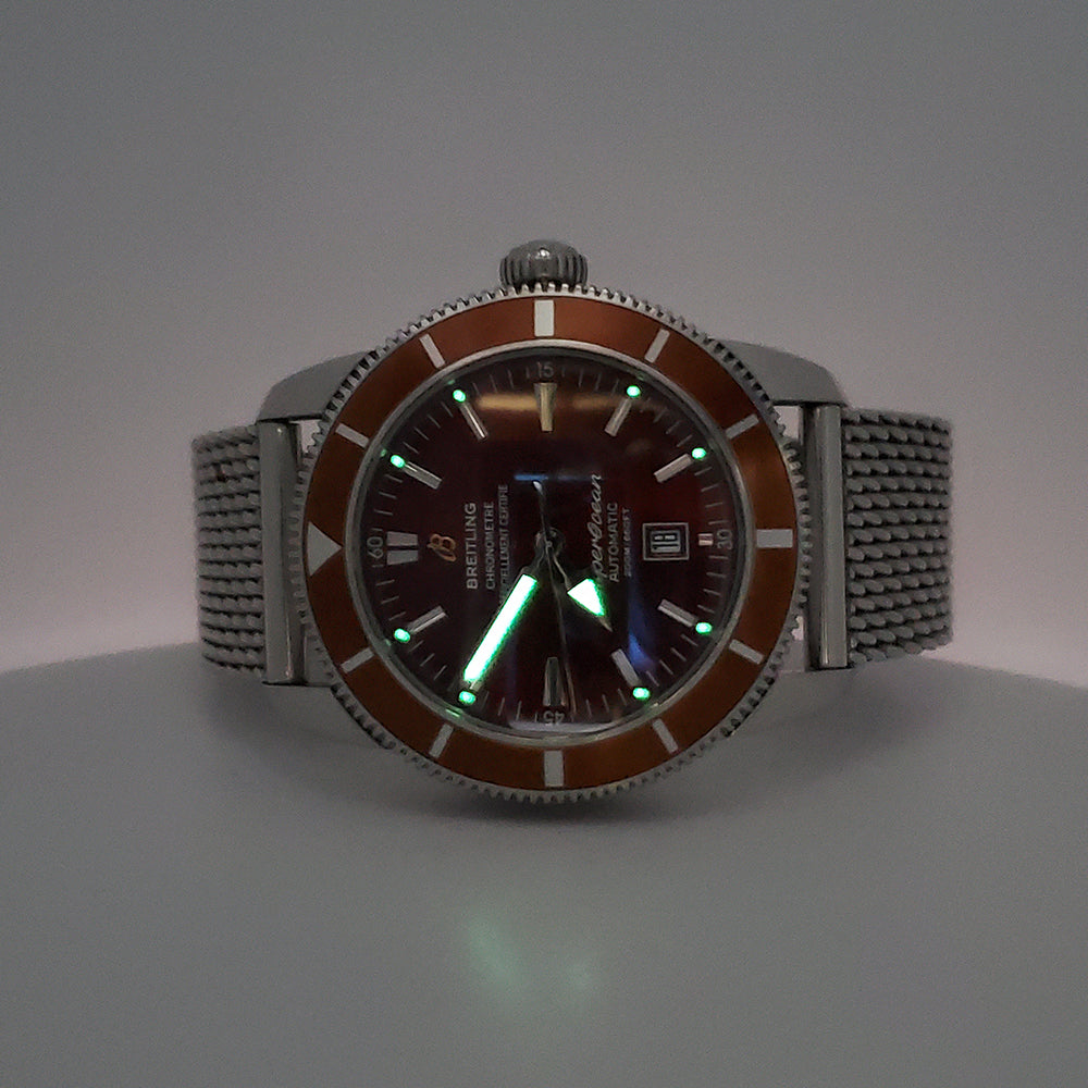 Breitling SuperOcean Heritage 46mm Brown Dial Bronze Bezel Steel Watch A17320