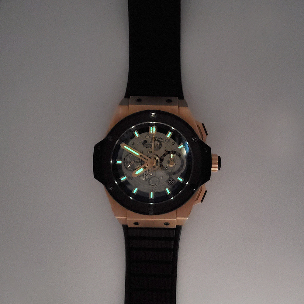 Rare Hublot Unico King Power Rose Gold Ceramic 48mm Watch 701.OQ.0180.RX Papers/Tag