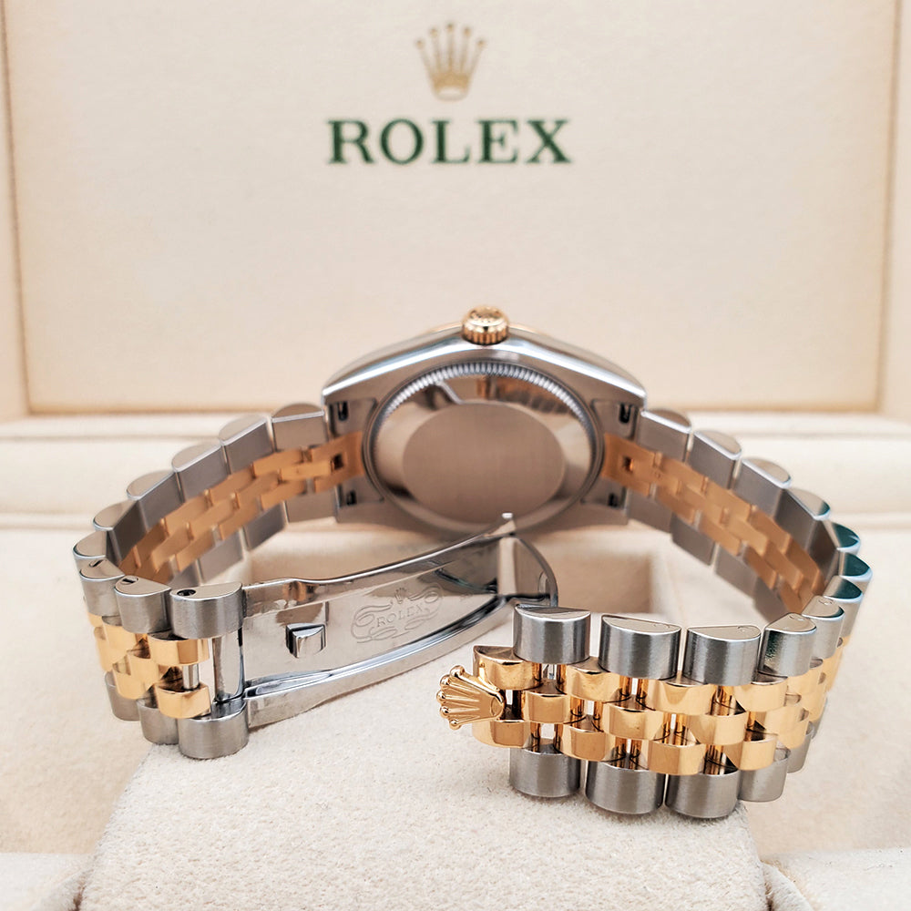 Rolex Datejust Factory Diamond Silver Jubilee Dial 2-tone Yellow Gold/Steel 31mm Watch 178273 Box Papers