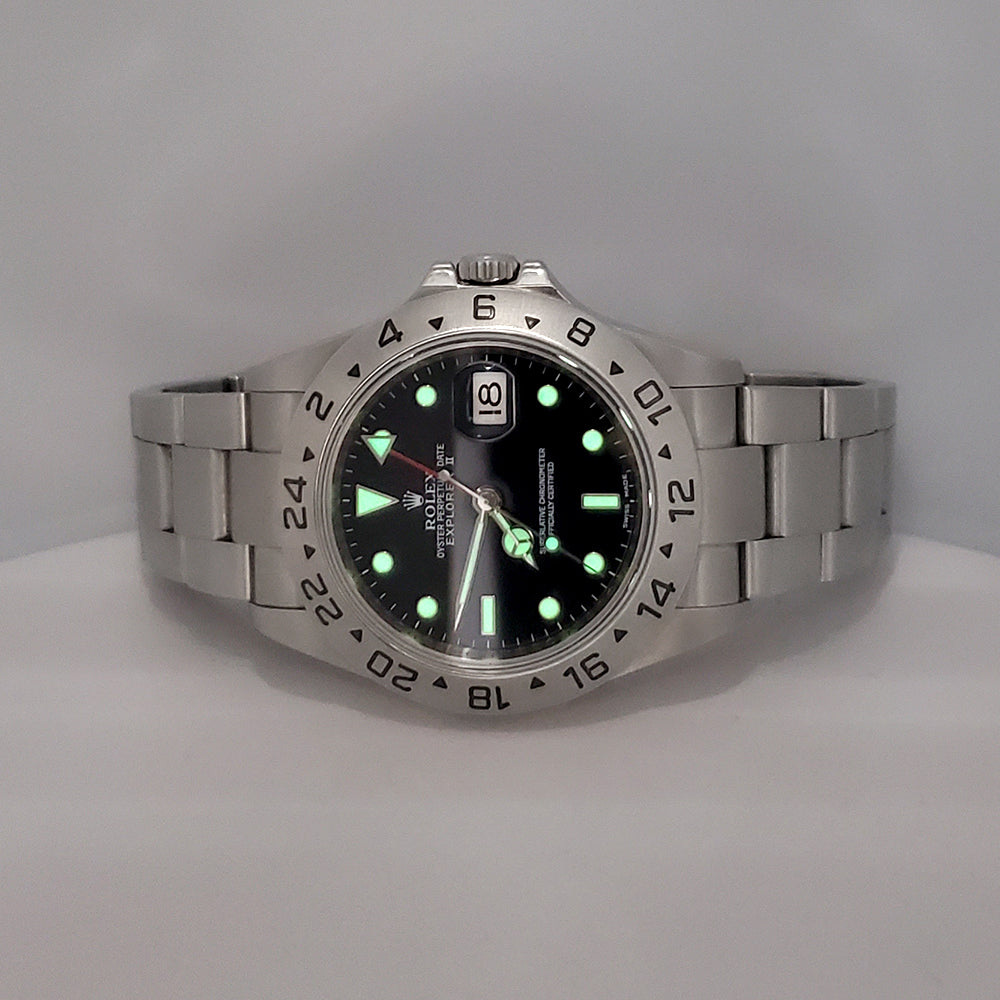Rolex Explorer II Special 3186 Movement Steel 40mm Watch 16570 Box Papers
