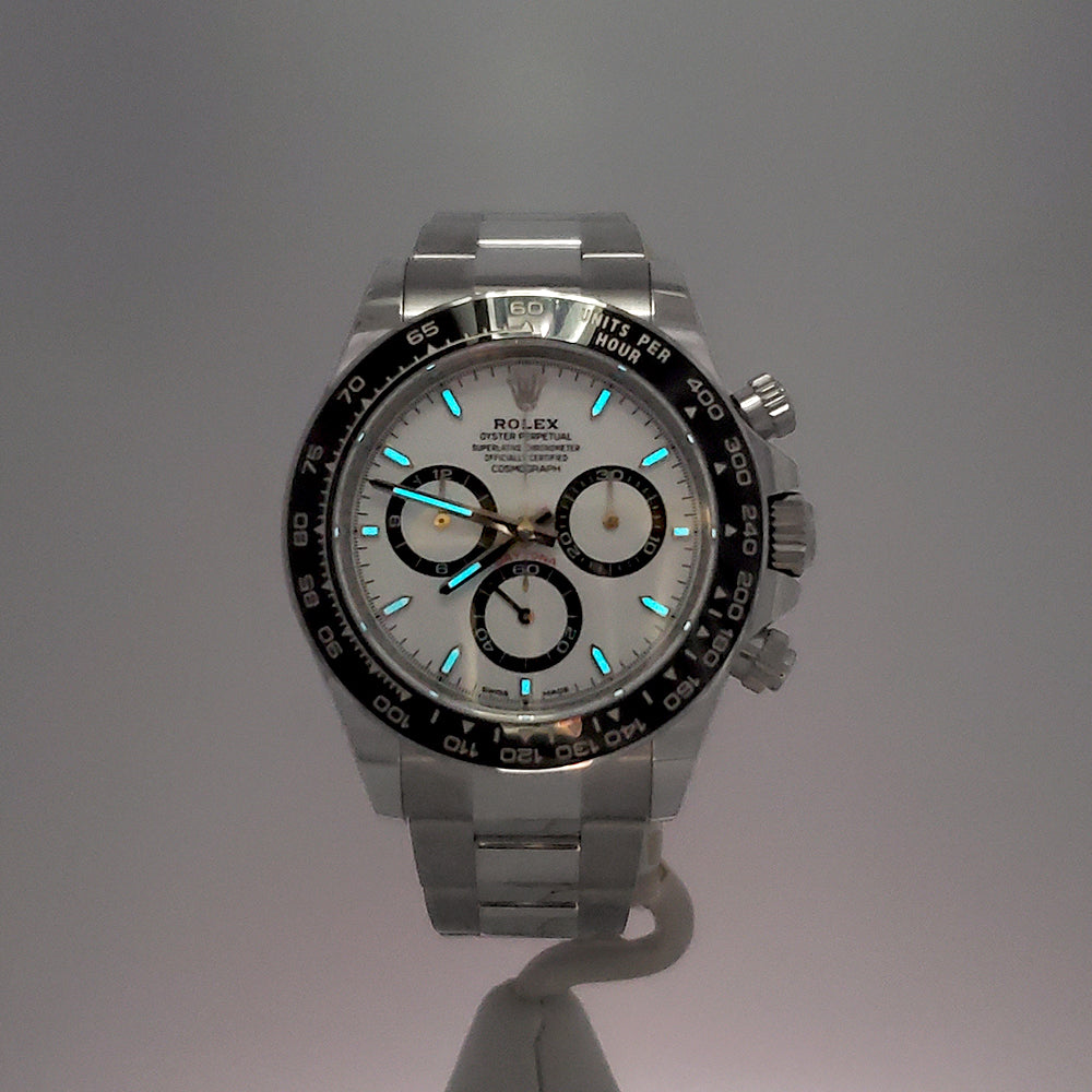 Unworn 2024 Rolex Cosmograph Daytona 126500LN Steel White Panda Dial Box/Papers/Tag