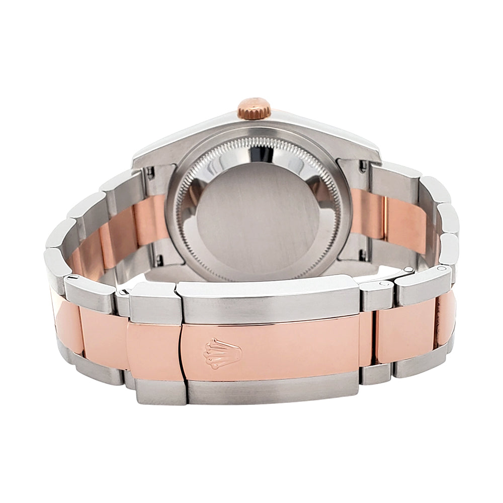 Rolex Datejust Turnograph 2-Tone Rose Gold/Steel Black Dial 36mm Oyster Watch 116261