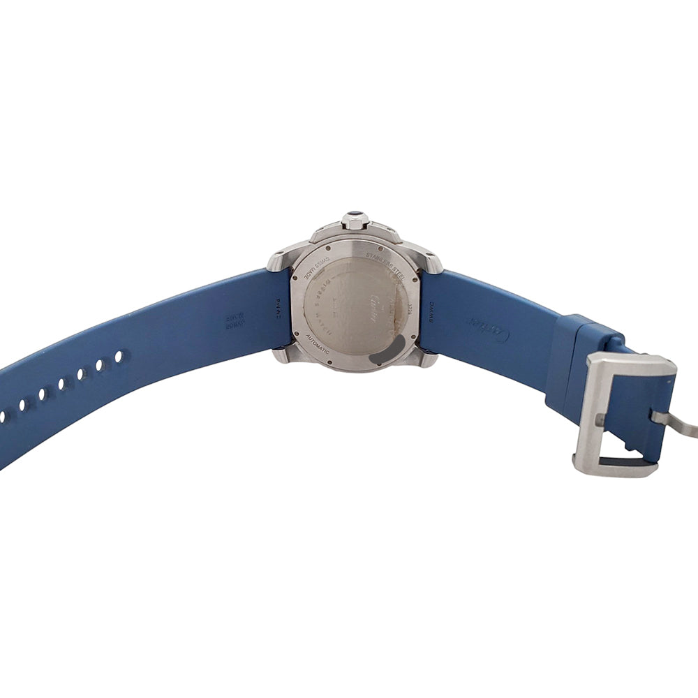 Calibre de Cartier Diver 44mm Blue Bezel/Roman Dial Steel Watch 3729 W7100056