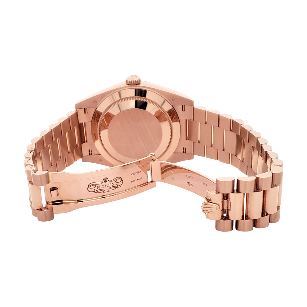 2021 Rolex President Day-Date Rose Gold Chocolate Motif Dial 228235 40mm Watch Box/Papers/Tag