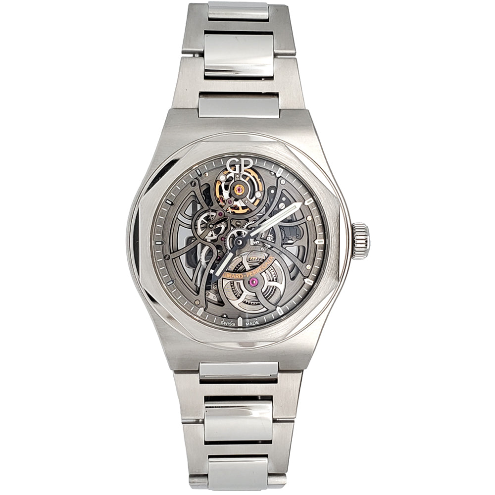 2021 Girard Perregaux Laureato Skeleton Openworked  42mm Steel Watch Box Papers 81015-11-001-11A