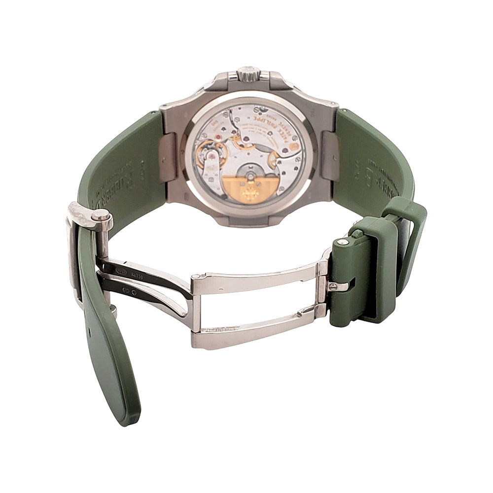 2019 Patek Philippe Nautilus Moon phase 40mm Grey Dial White Gold Watch 5712G-001 Box/Papers/Strap