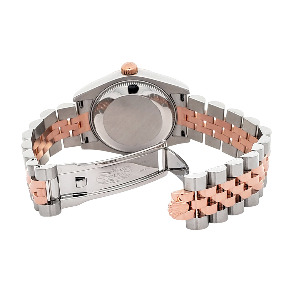 Rolex Datejust Factory Jubilee Diamond Dial 2-Tone Rose Gold/Steel 31mm Jubilee Watch 178271 Box Papers