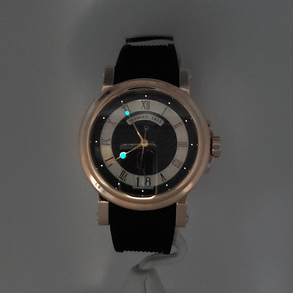 Mint Breguet Marine Rose Gold Big Date 39mm Watch 5817BR/Z2/5V8 with Appraisal