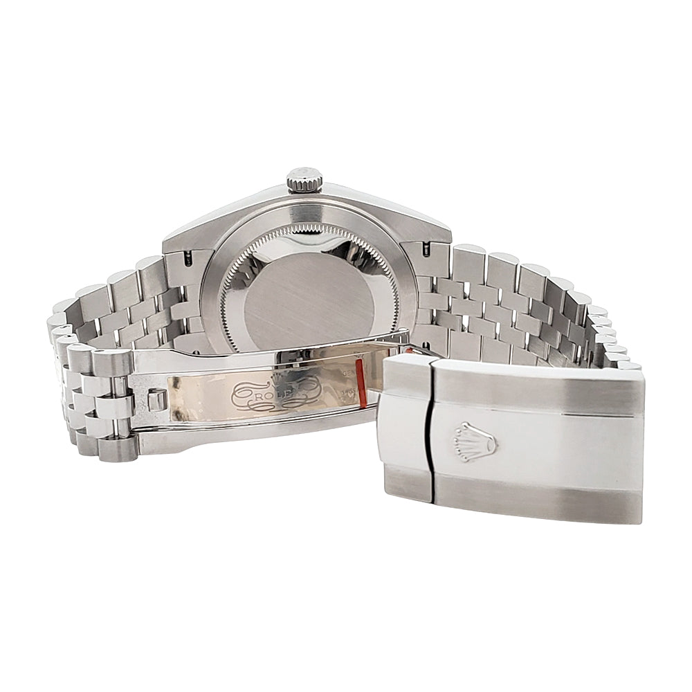 2018 Rolex Datejust 41mm Black Index Dial Steel Jubilee Watch 126300 Box Papers