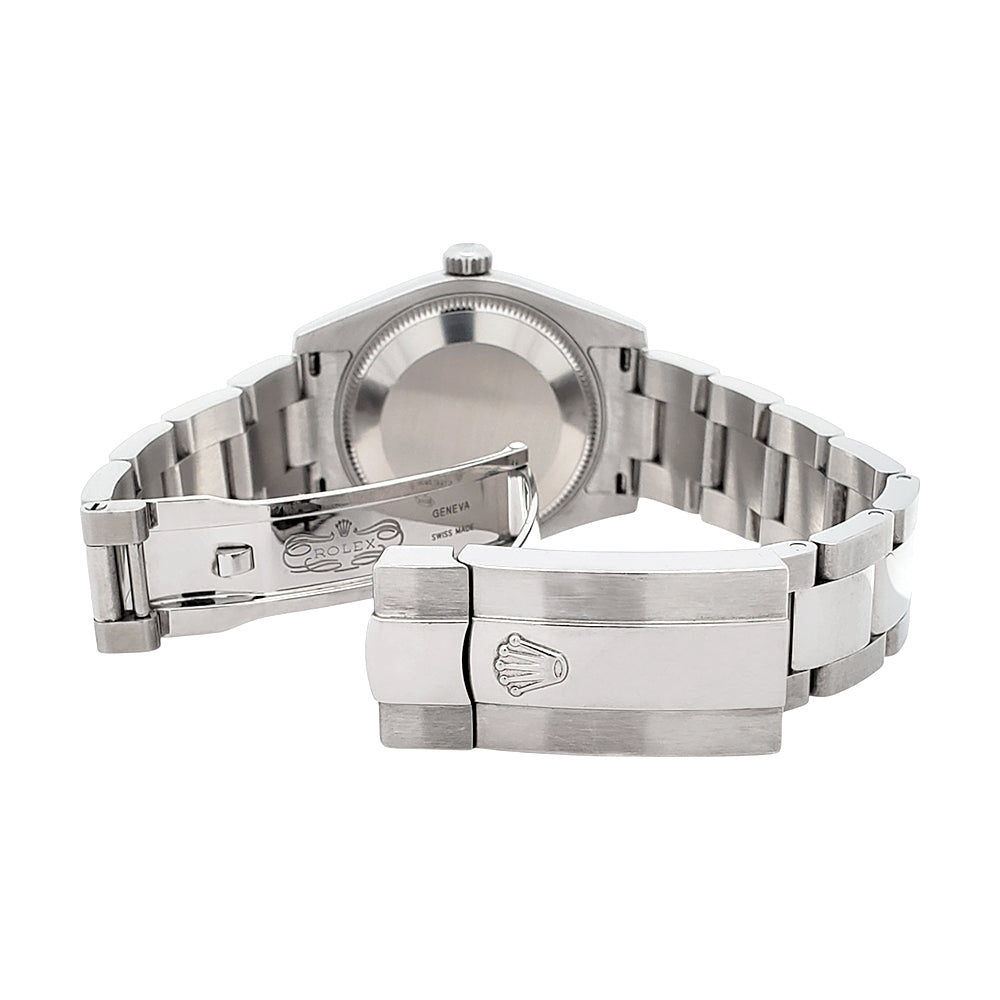 Rolex Datejust 31mm Silver Index Domed Bezel Steel Watch 178240 Papers