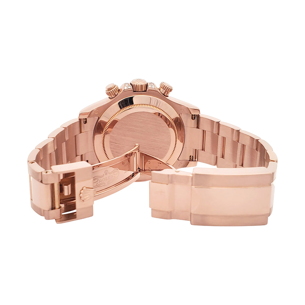 Rolex Cosmograph Daytona 8.5ct VS Princess Diamond Bezel/Lugs Rose Gold 40mm Watch 116505