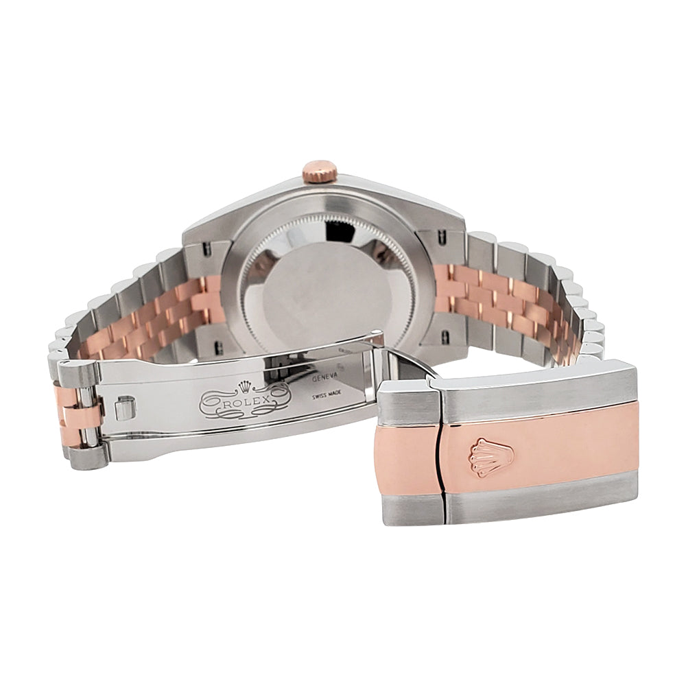 Rolex Datejust 41 126331 Factory Chocolate Diamond Dial 2-tone Rose Gold/Steel Jubilee Watch Box Papers