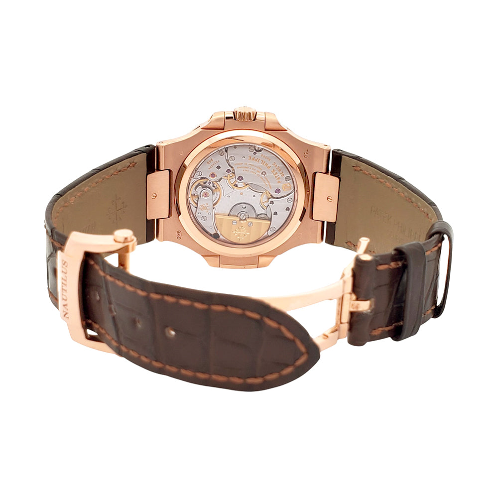 Patek Philippe Nautilus 40mm Rose Gold Watch 5712R-001 Box Papers