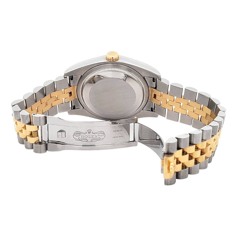 Rolex Datejust 36mm 2-Tone Yellow Gold/Steel Champagne Index Watch 116233 Box/Papers/Tag