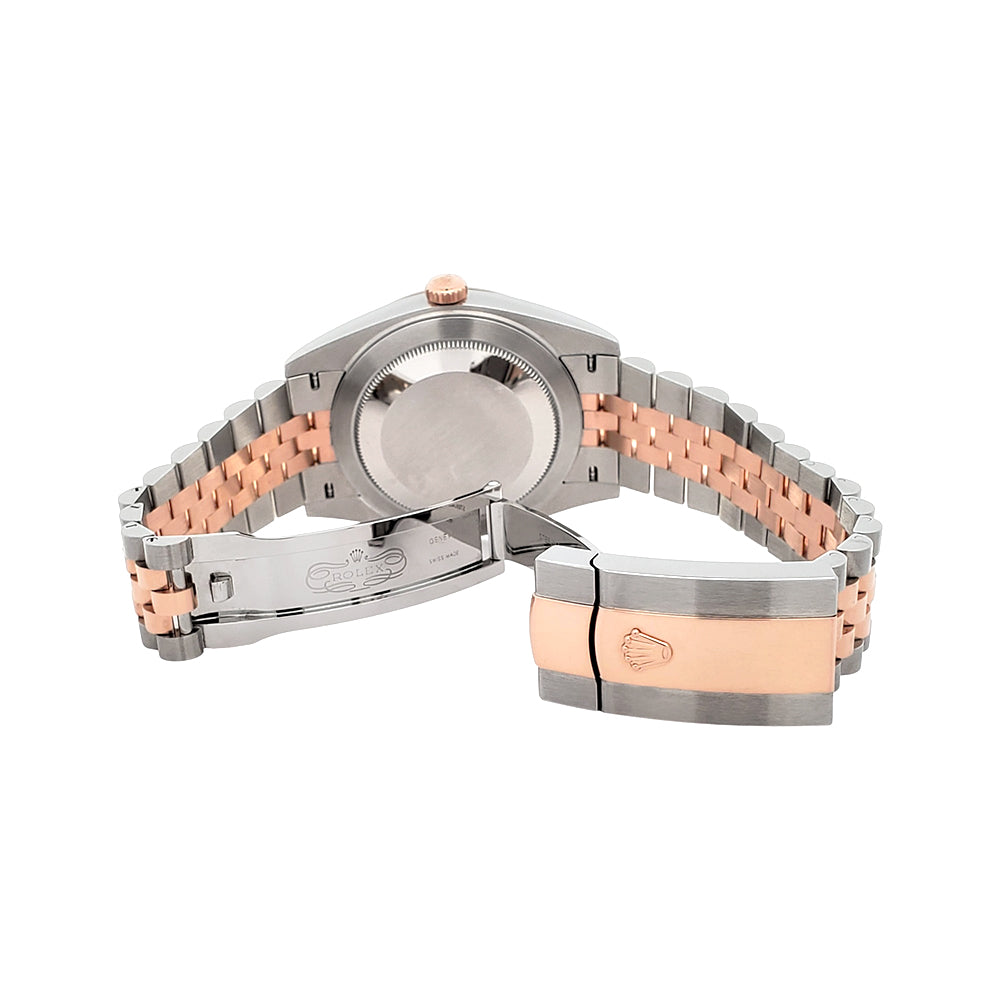 2021 Rolex Datejust 41 Wimbledon Slate Dial 126331 2-tone Rose Gold/Steel Jubilee Watch Box Papers