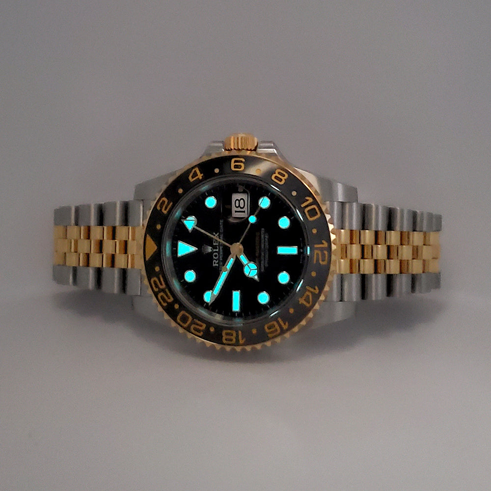 2023 Rolex GMT Master II Zombie Black Grey Bezel Yellow Gold/Steel Jubilee Watch 126713GRNR Box/Papers/Tag