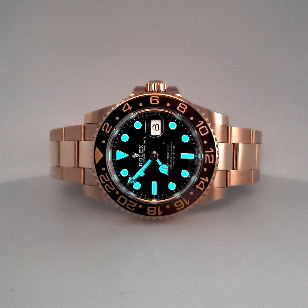 2023 Rolex GMT-Master II Rootbeer 126715CHNR Everose Gold Oyster Watch Box/Papers/Tag