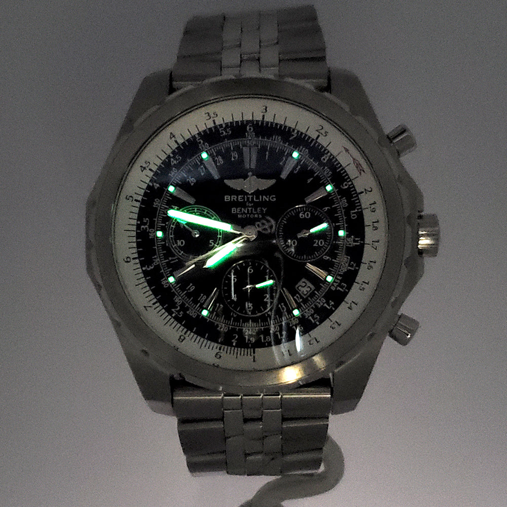 Breitling Bentley 48mm Motors T Black Dial Chronograph Steel Watch A25363