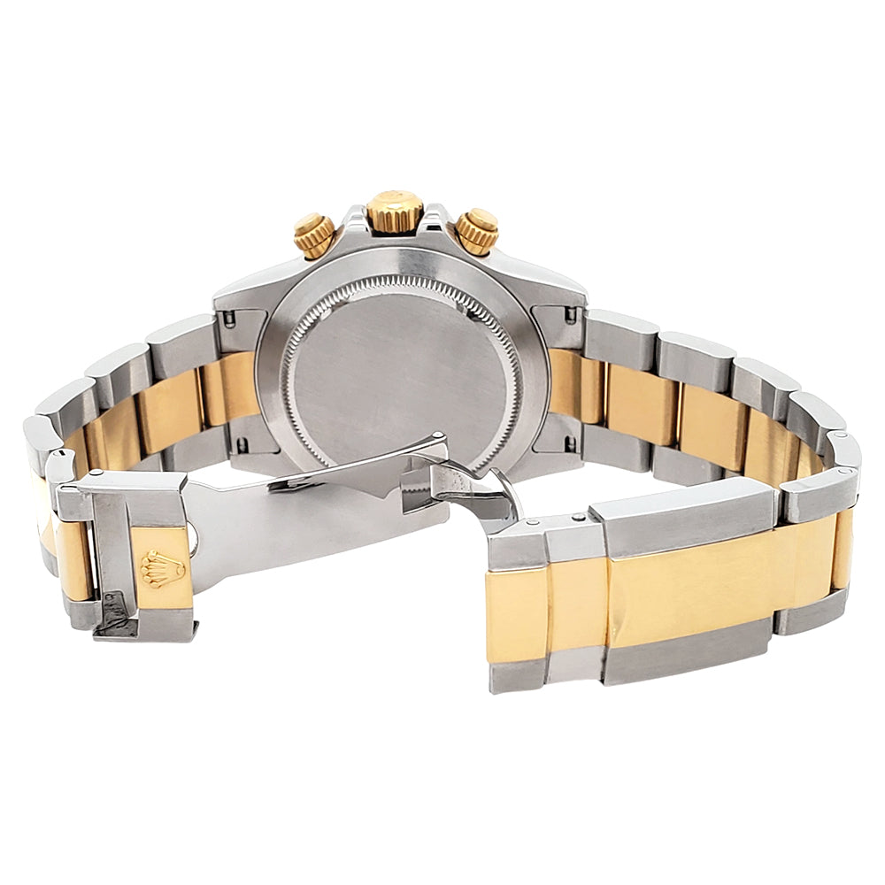 Rolex Cosmograph Daytona Factory Tahitian Mother of Pearl Dial Yellow Gold/ Steel Watch 116523 Box/Papers/Service Papers