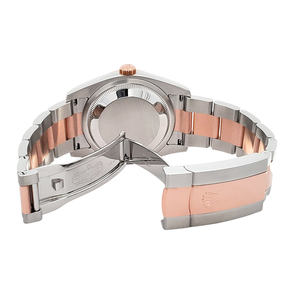 Rolex Datejust Turnograph 2-Tone Rose Gold/Steel Black Dial 36mm Oyster Watch 116261