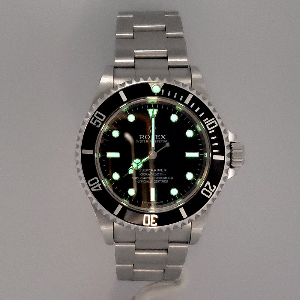 2009 Rolex Submariner No-Date Black Dial Steel 40mm Watch 14060 Box Papers