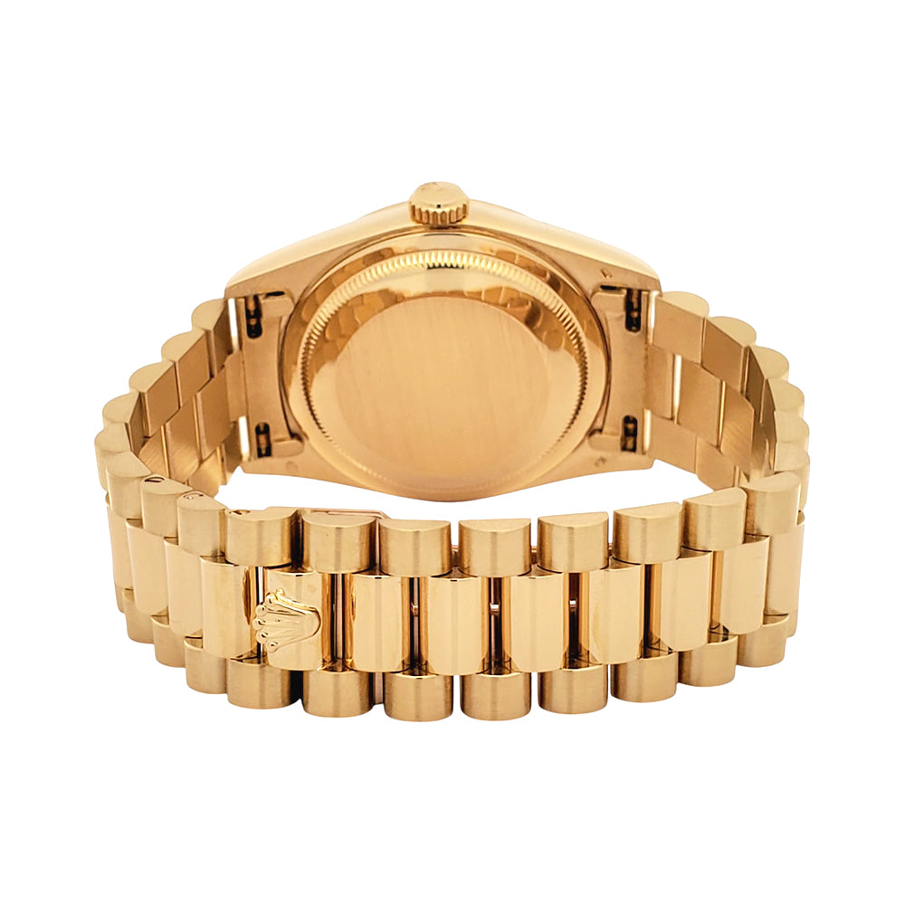 1991 Rolex President Day-Date 36mm Factory Diamond Dial Double-Quick Yellow Gold Watch 18238
