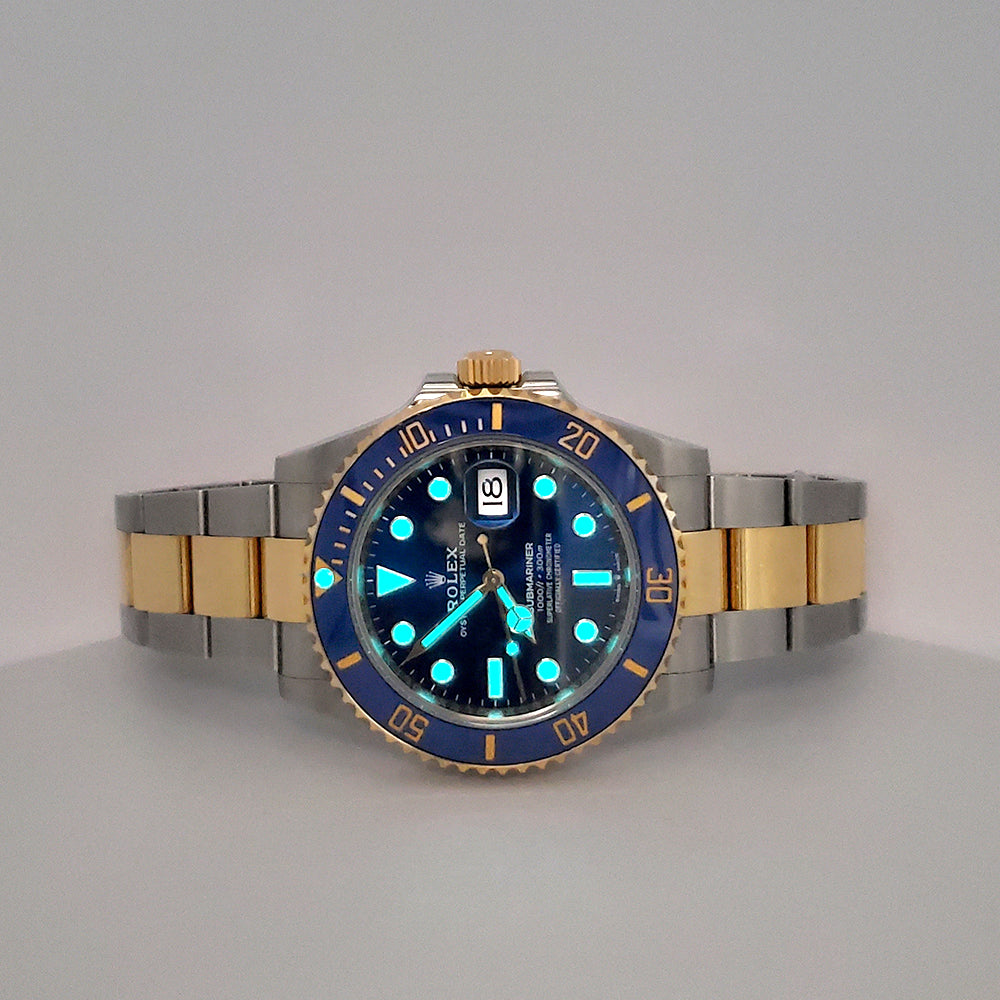 2022 Rolex Submariner Date 41mm Blue Dial 2-tone Yellow Gold/Steel Oyster Watch 126613LB Box Papers