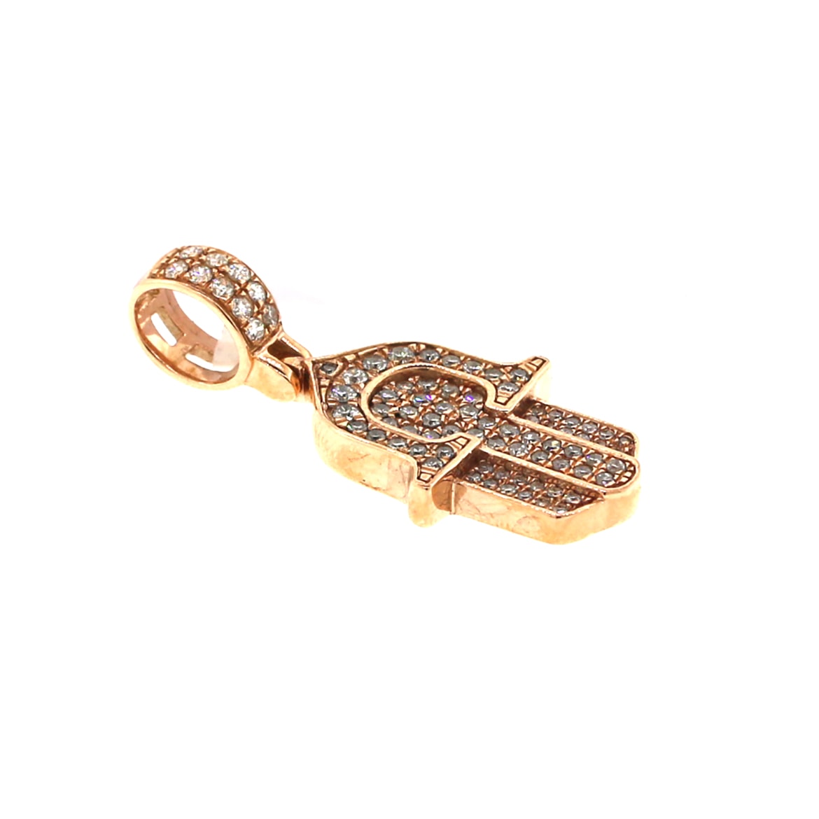 Buy 14K Rose Gold 0.66CT VS Diamonds Hamsa Pendant