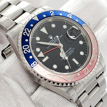 Rolex GMT-Master II 40mm Pepsi Bezel Stainless Steel Oyster Watch 16700 Box Papers