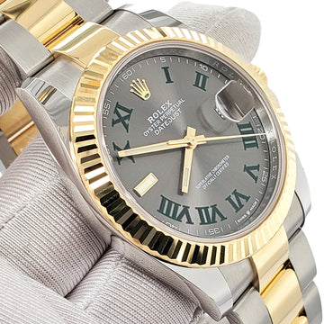 Unworn Rolex Datejust 41 126333 Wimbledon Slate Dial Yellow Gold/Steel Oyster Watch 2023 Box Papers