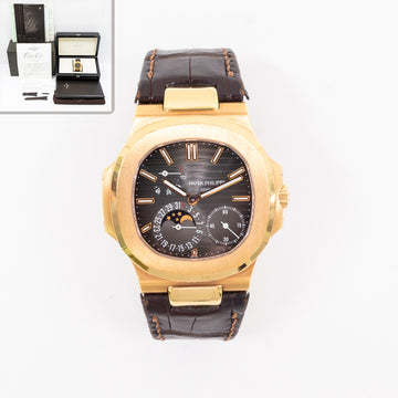 Patek Philippe Nautilus 40mm Rose Gold Watch 5712R-001 Box Papers