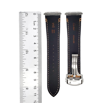 Unworn OEM Cartier Santos Quick Release Brown Leather Strap with Deployment Buckle 21mm