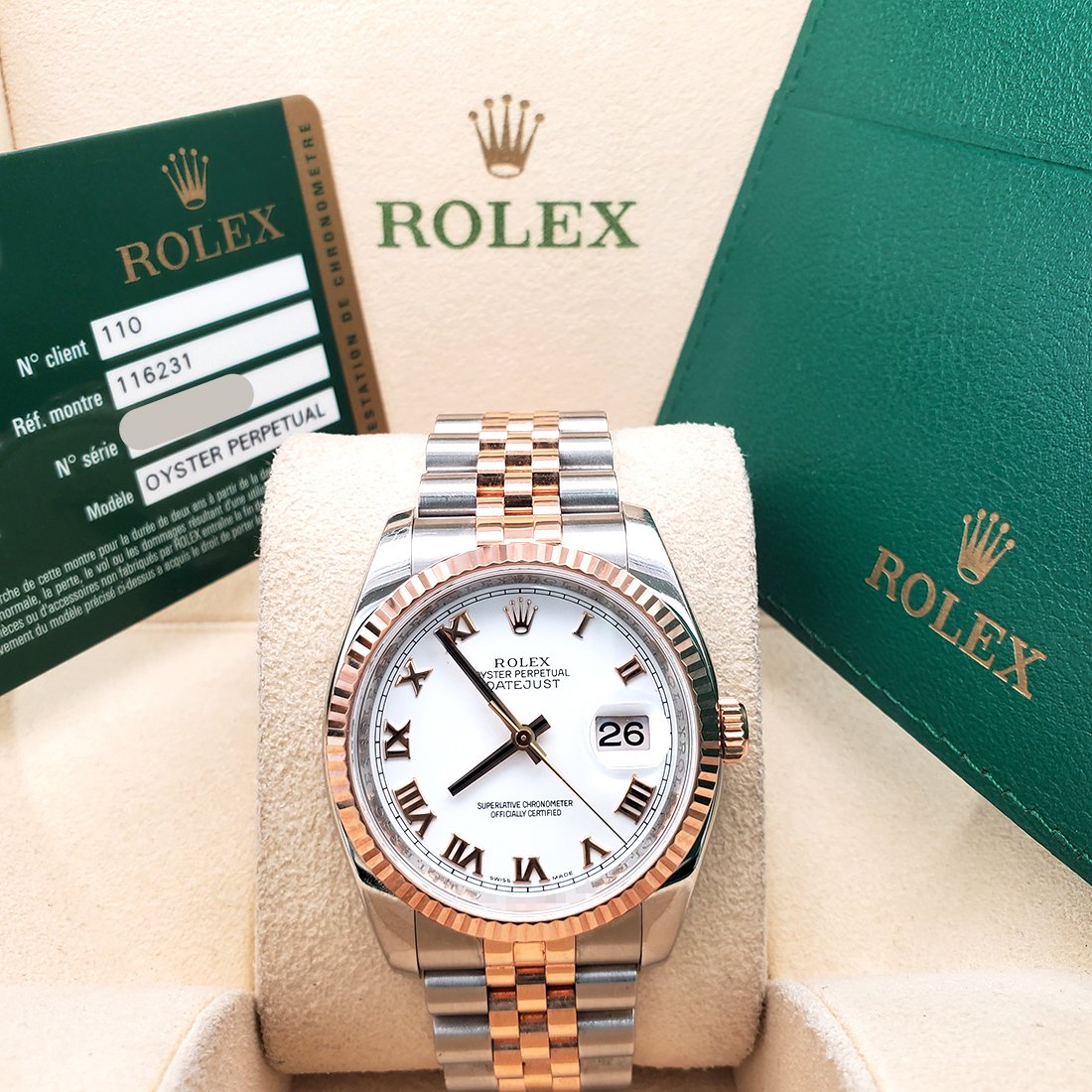 Rolex Datejust 116231 White roman Stainless steel - view 3