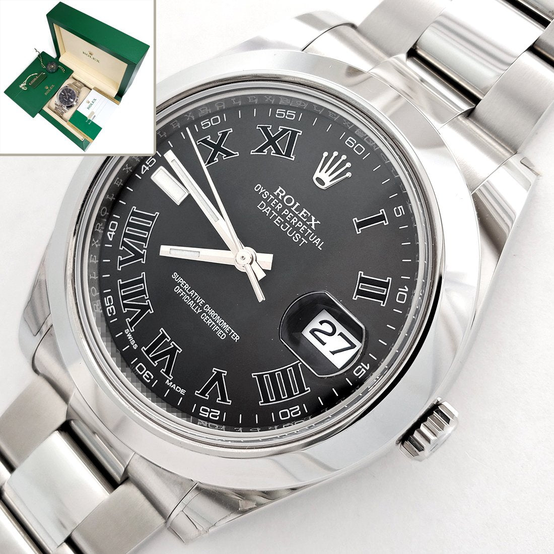 Rolex Datejust II 116300 Grey Roman Stainless steel