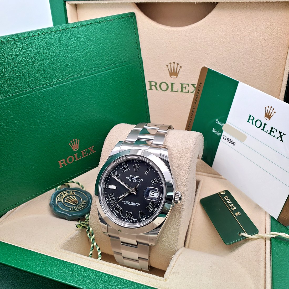 Rolex Datejust II 116300 Grey Roman Stainless steel - view 3