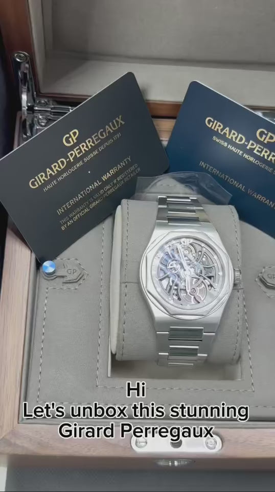 2021 Girard Perregaux Laureato Skeleton Openworked  42mm Steel Watch Box Papers 81015-11-001-11A