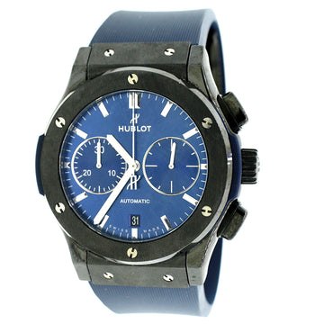 Hublot Classic Fusion Ceramic Blue Chronograph 45mm Watch Box & Papers