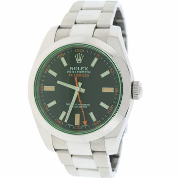 Rolex Milgauss Black Stick Dial 40mm Automatic Stainless Steel Mens Oyster Watch 116400