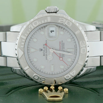 Rolex Yacht-Master Ladies Platinum Dial & Bezel 29MM Automatic Stainless Steel Oyster Watch 169622