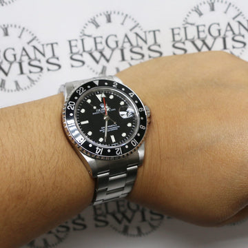 Rolex GMT-Master Black Bezel 40MM Automatic Stainless Steel Mens Oyster Watch 16700