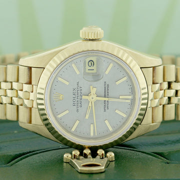 Rolex President Datejust Ladies 18K Yellow Gold 26MM Original Jubilee Stick Dial Automatic Watch 69178