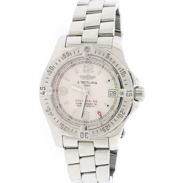 Breitling Colt Oceane 33MM Factory Silver Stick Dial Stainless Steel Ladies Quartz Watch A77380