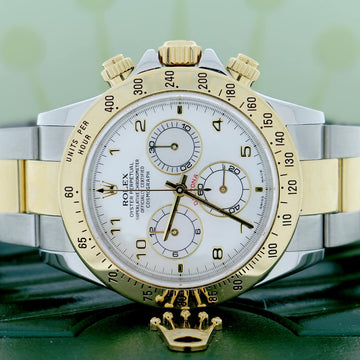 Rolex Cosmograph Daytona 2-Tone 18K Yellow Gold/Steel Original MOP Arabic Dial 40mm Automatic Oyster Watch 116523