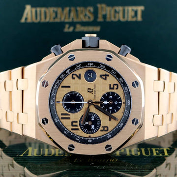 Audemars Piguet Royal Oak Offshore 18K Rose Gold 44MM Chronograph Automatic Mens Watch 26470OR.OO.1000OR.01