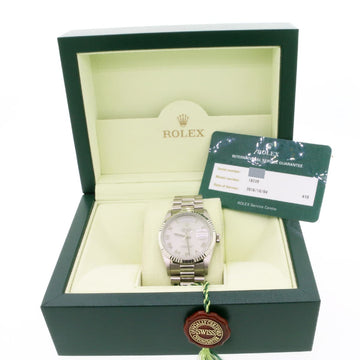 Rolex President Day-Date 18K White Gold T series Serviced in 2016 36MM Double-Quick Factory Roman Dial Automatic Mens Watch 18239