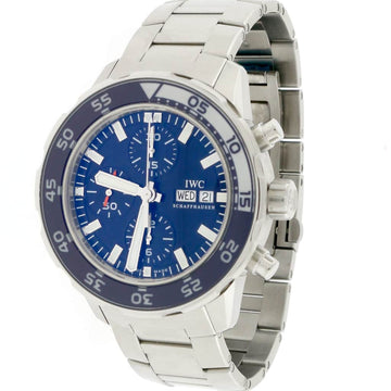 IWC Aquatimer Chronograph Day Date Blue Dial Automatic Stainless Steel 44MM Mens Watch IW376711