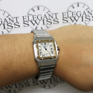 Cartier Santos GalbÃ©e 29mm 1566 2-tone 18K Yellow Gold/Stainless Quartz watch Box Papers