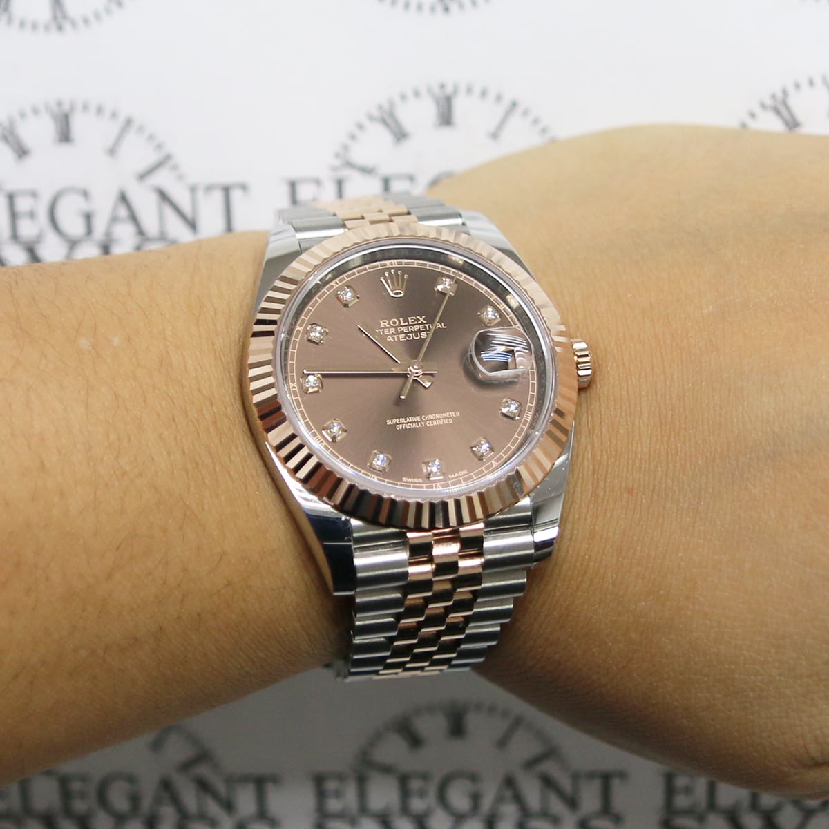 Rolex datejust clearance 41 everose chocolate